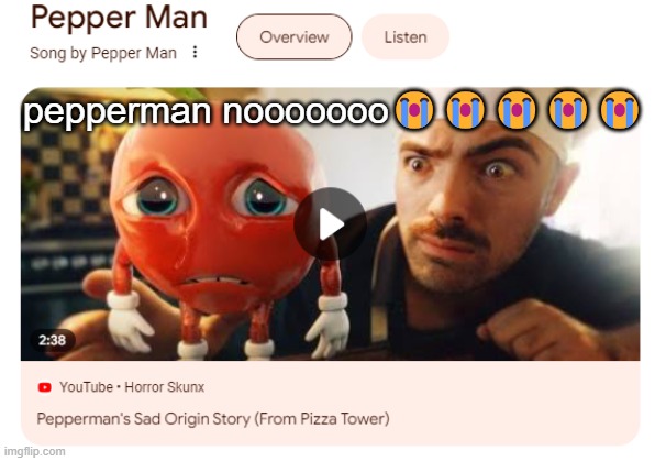 pepperman nooooooo😭😭😭😭😭 | made w/ Imgflip meme maker