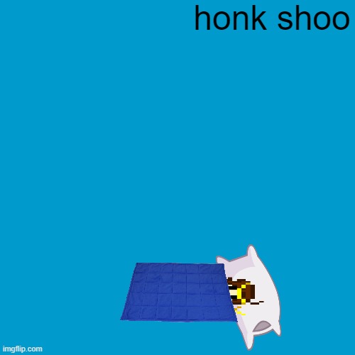 Orio goes to eepy | honk shoo | image tagged in blank weezer blue album edit | made w/ Imgflip meme maker