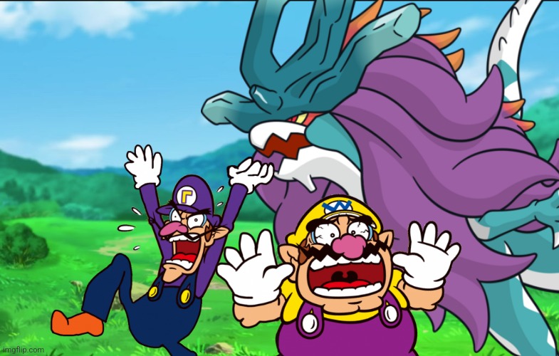 Wario and Waluigi dies after invading a Waking Wake's territory.mp3 | made w/ Imgflip meme maker