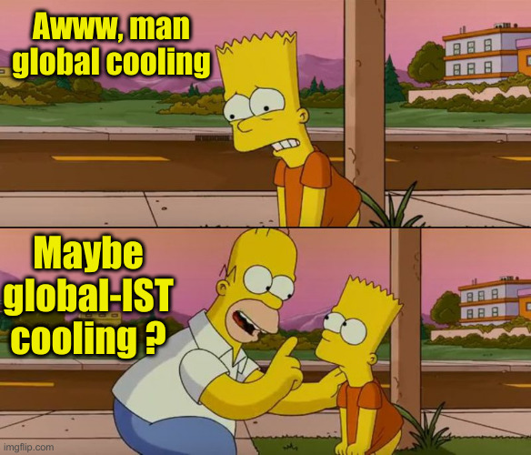 homer bart so far | Awww, man
global cooling Maybe global-IST cooling ? | image tagged in homer bart so far | made w/ Imgflip meme maker