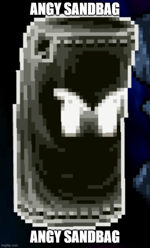 angy sandbag | ANGY SANDBAG; ANGY SANDBAG | image tagged in angy sandbag | made w/ Imgflip meme maker