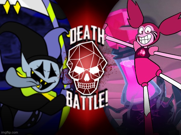 Jevil VS Spinel (Deltarune VS Steven Universe) | image tagged in death battle,jevil,spinel | made w/ Imgflip meme maker