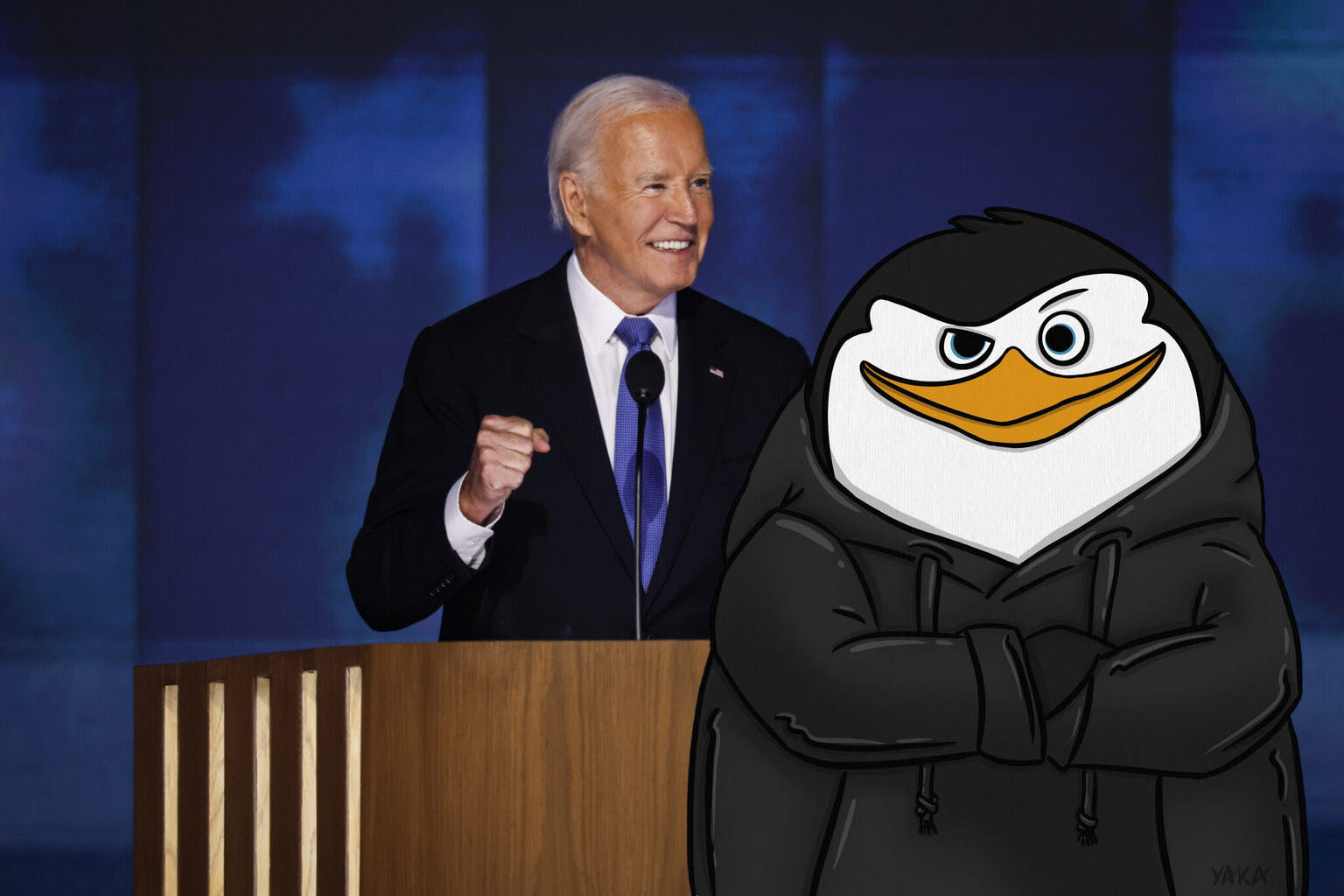 High Quality Skipper X Biden Blank Meme Template