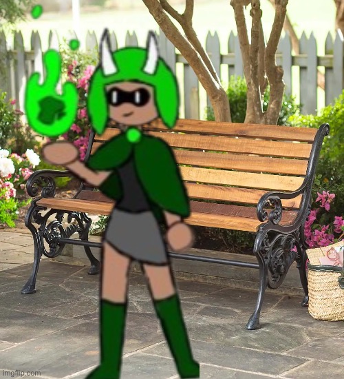 POV: You see Inkmatas in a park (please no trying to kill her, I want to make this wholesome or at least non-violent) | image tagged in park bench | made w/ Imgflip meme maker
