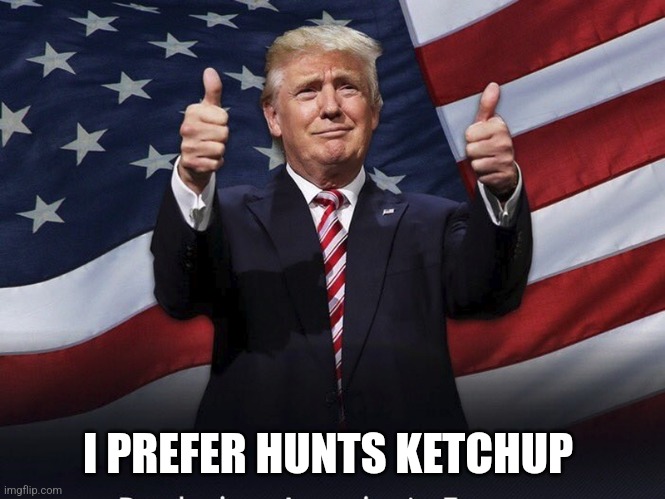 King of Ketchup | I PREFER HUNTS KETCHUP | image tagged in ketchup,republican,republicans,democrats,democrat,election | made w/ Imgflip meme maker