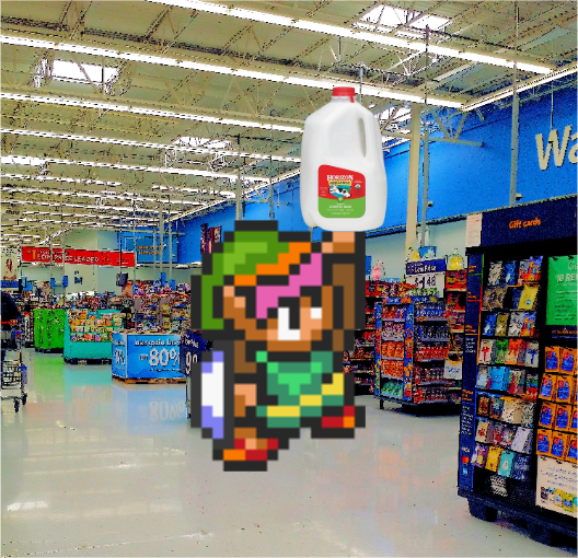 link gets the milk Blank Meme Template