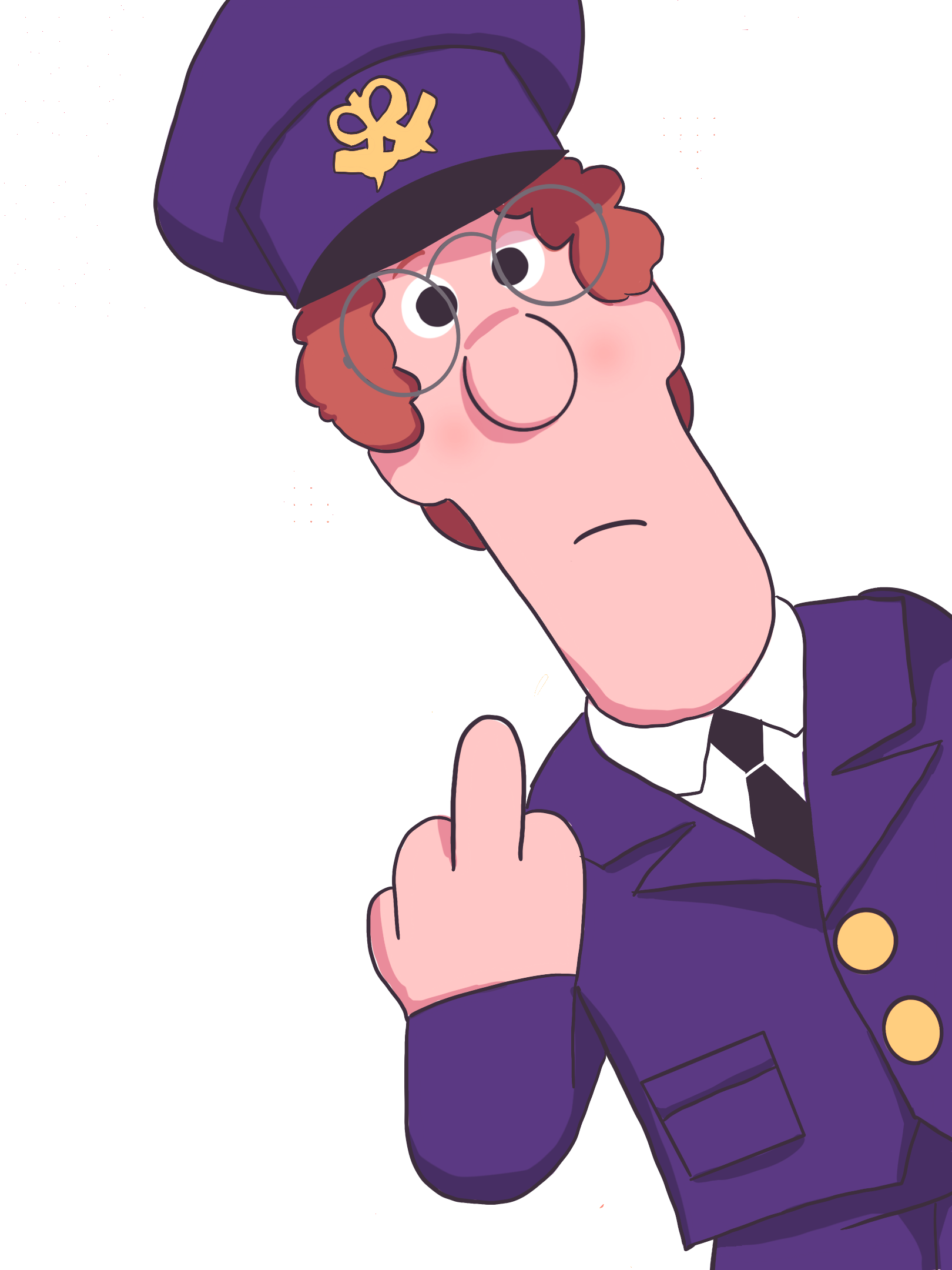 High Quality Postman Pat up yours Blank Meme Template