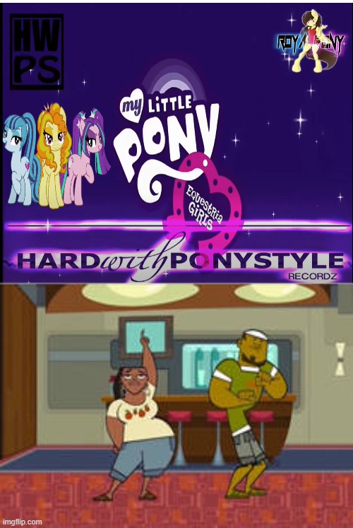 Leshawna and DJ Dancing to Rainbow Rocks | image tagged in what song do leshawna and dj dance to,total drama,equestria girls,rock music | made w/ Imgflip meme maker