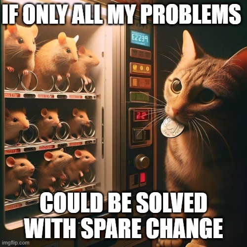 spare change | IF ONLY ALL MY PROBLEMS; COULD BE SOLVED WITH SPARE CHANGE | image tagged in memes | made w/ Imgflip meme maker