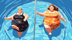 2 Fat Women In Pool Blank Meme Template