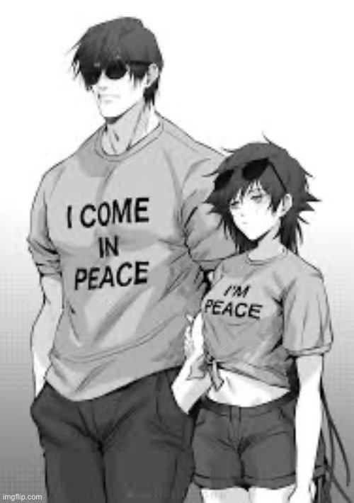 Me n Who | image tagged in toji i come in peace | made w/ Imgflip meme maker