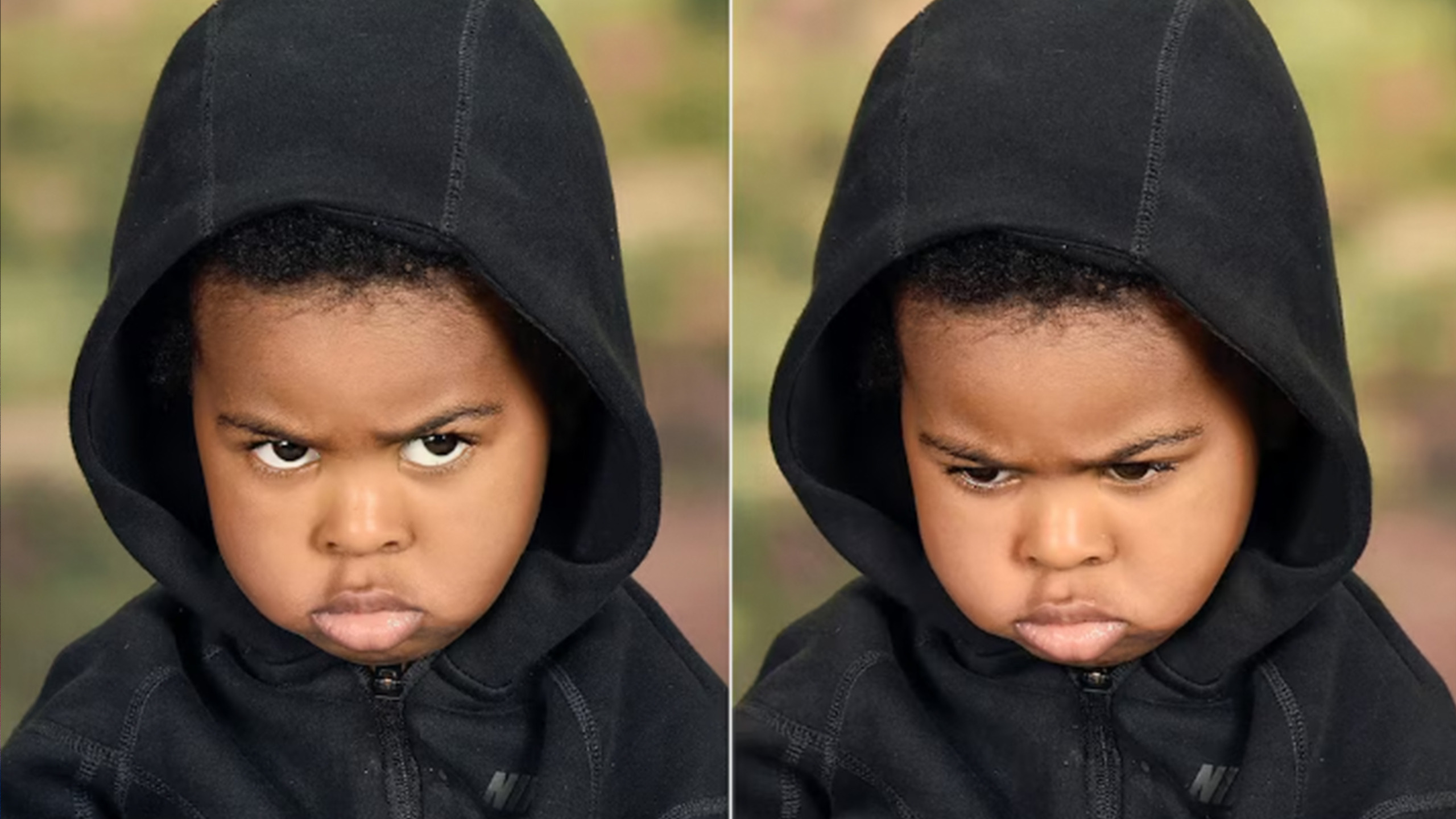 School Picture Day Kid Pouting Blank Meme Template