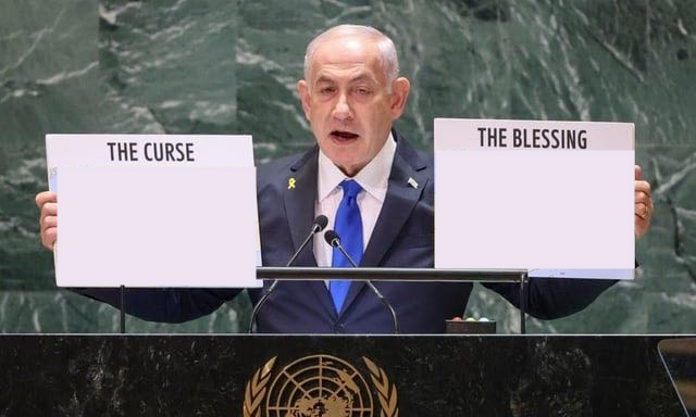 Bibi Netanyahu curse and blessing Blank Meme Template