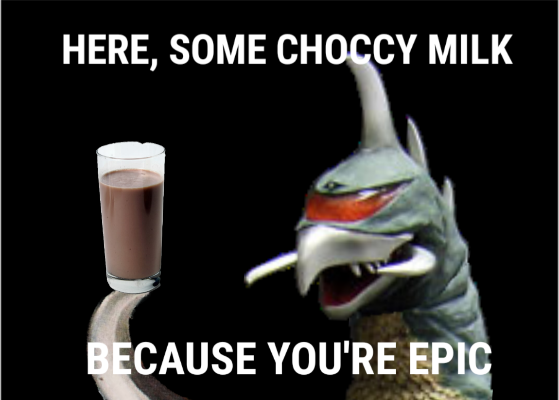 Gigan Choccy Milk Blank Meme Template