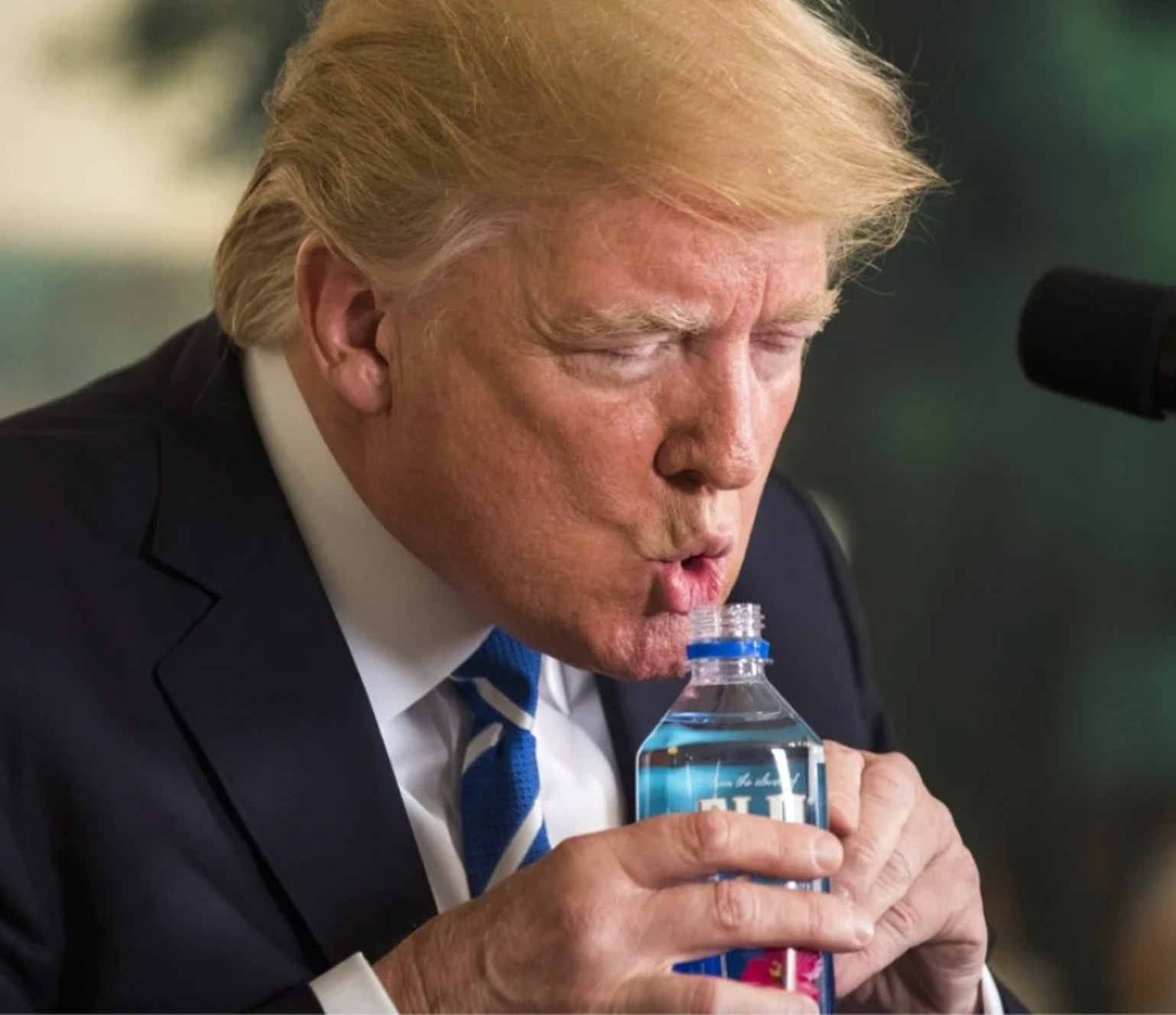 Trump Drinking Blank Meme Template