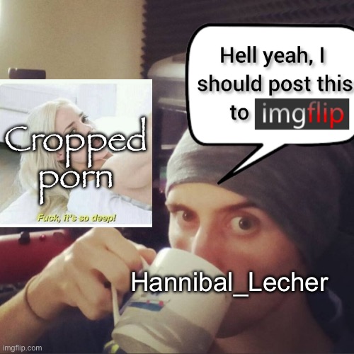 Cropped porn; Hannibal_Lecher | image tagged in completely bullshit comment section that nobody cares about | made w/ Imgflip meme maker