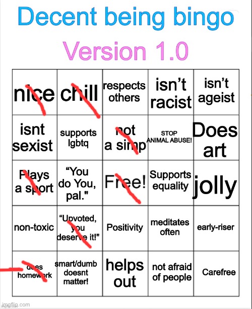 Bruh  I can’t not be racist, sexist, and ageist.  I bought the triple bundle | image tagged in decent being bingo | made w/ Imgflip meme maker