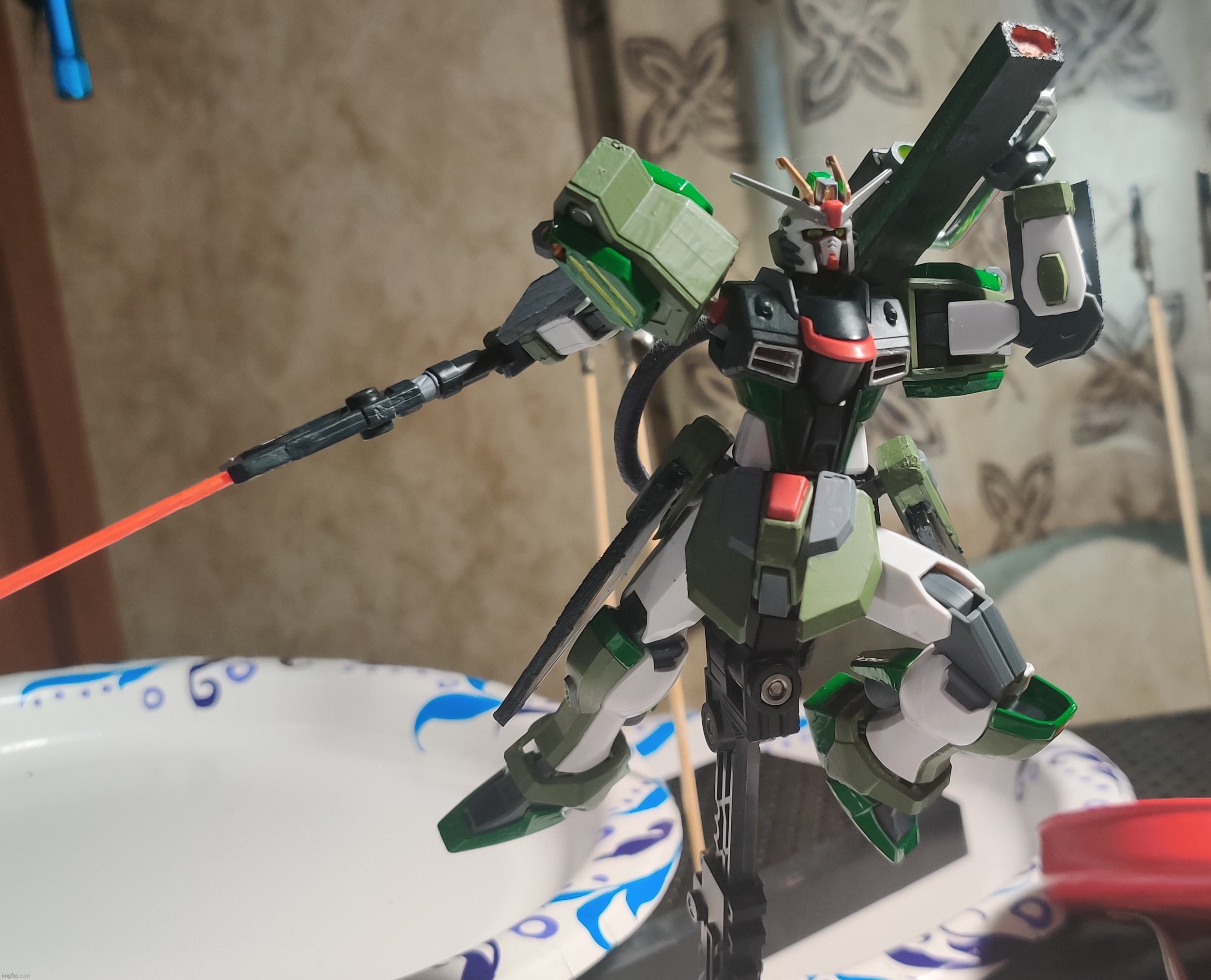 Gn chat, here's a pic of the freedom Gundam marine/ground type | made w/ Imgflip meme maker