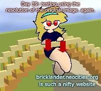 Day 39: low resolution, also low effort | Day 39: testing using the resolution of the original image. again. bricklander.neocities.org
is such a nifty website | image tagged in nice,stuff | made w/ Imgflip meme maker