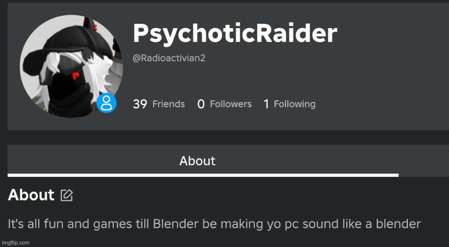 its now officially my about section | made w/ Imgflip meme maker