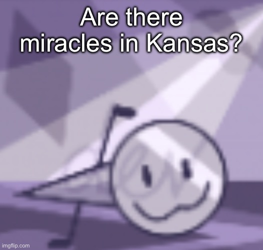 goober v2 | Are there miracles in Kansas? | image tagged in goober v2 | made w/ Imgflip meme maker