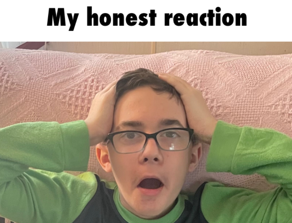 High Quality My honest reaction Blank Meme Template