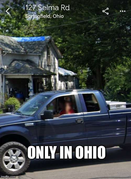 Man in Springfield Flips Off Camara | ONLY IN OHIO | image tagged in springfield,flipping off camera,only in ohio,google earth | made w/ Imgflip meme maker