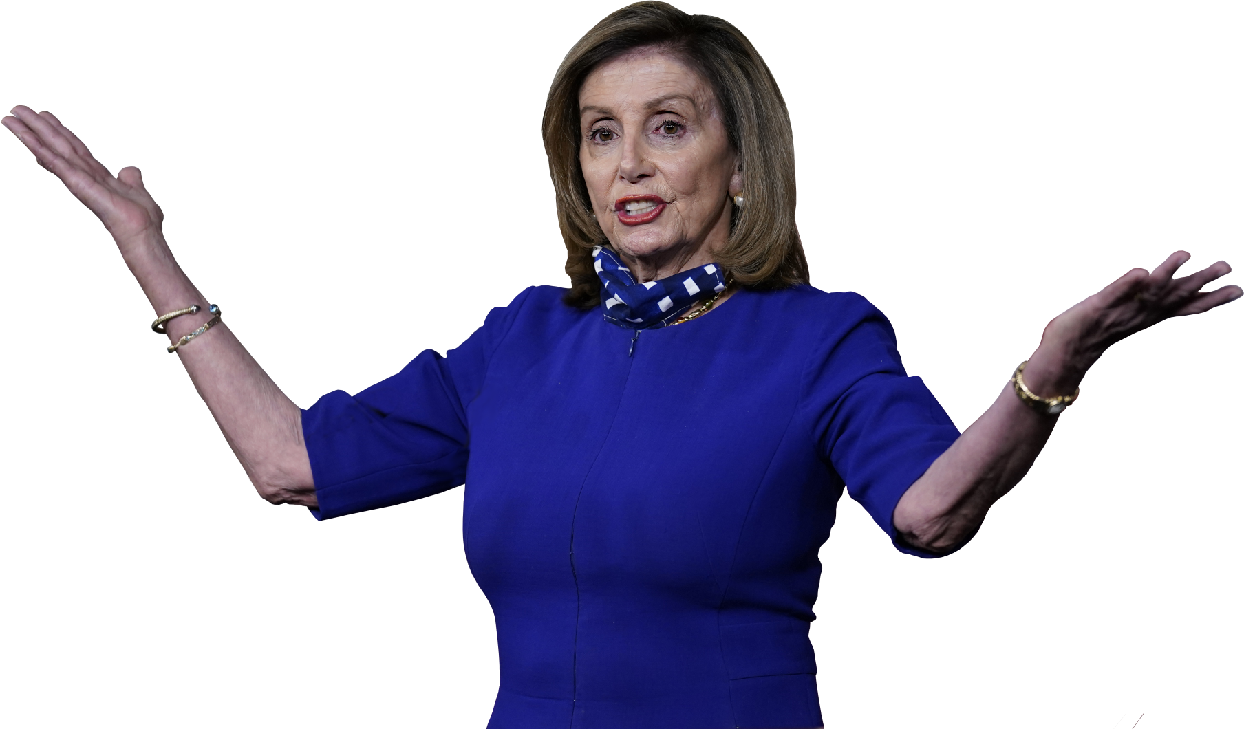 PELOSI IMITATES LETTER W Blank Meme Template