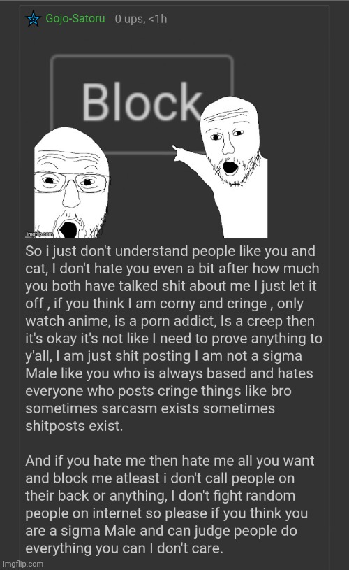 It's actually my 2nd time being actually serious on imgflip | made w/ Imgflip meme maker