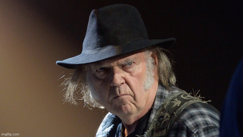 Senile Neil Young | image tagged in senile neil young | made w/ Imgflip meme maker