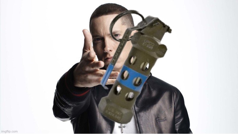 Eminem Throwing Things | image tagged in eminem throwing things | made w/ Imgflip meme maker