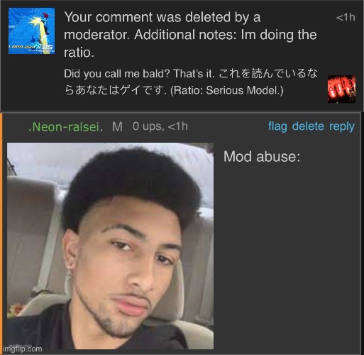 image tagged in mod abuse | made w/ Imgflip meme maker