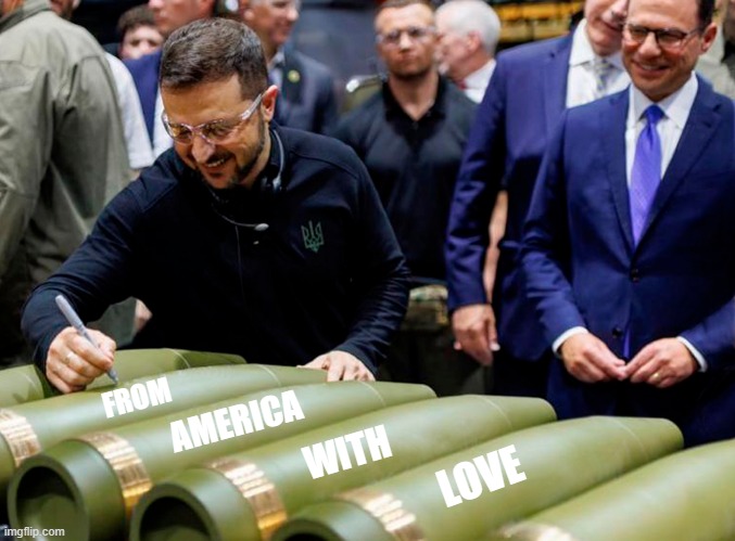 A special gift for Putin! | FROM; AMERICA; WITH; LOVE | image tagged in russo-ukrainian war,zelensky,ukraine,russia,putin | made w/ Imgflip meme maker