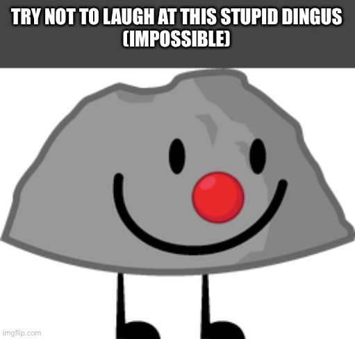 Rocky stupid | TRY NOT TO LAUGH AT THIS STUPID DINGUS
(IMPOSSIBLE) | image tagged in rocky stupid | made w/ Imgflip meme maker