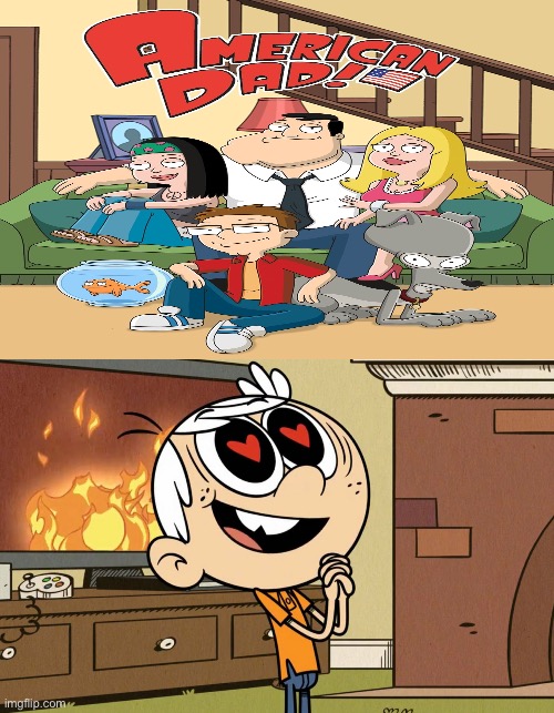 Lincoln Loves the American Dad! Theme | image tagged in the loud house,nickelodeon,lincoln loud,american dad,comedy,satire | made w/ Imgflip meme maker