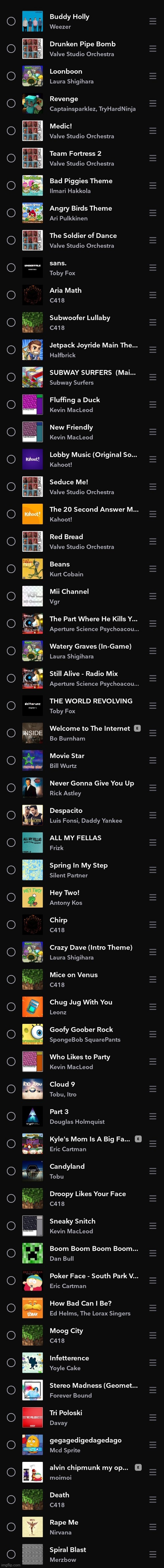 Okay I'm doing the sex Playlist challenge again what else should I add | made w/ Imgflip meme maker