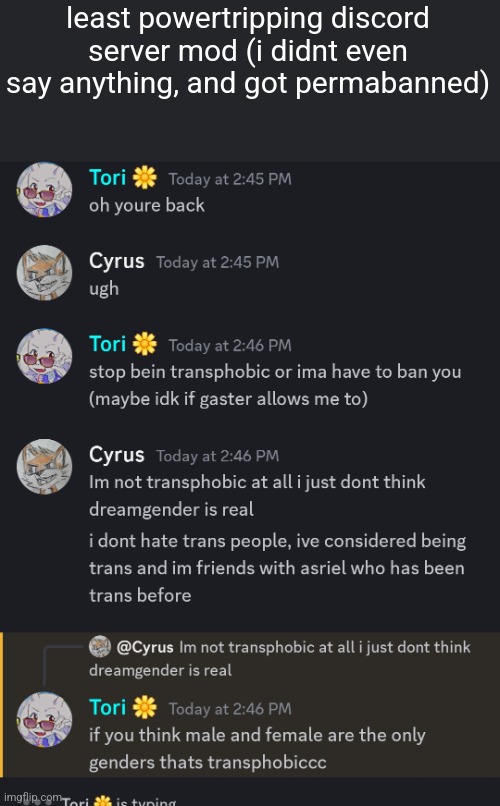 msmg is already becoming like this all over again | least powertripping discord server mod (i didnt even say anything, and got permabanned) | made w/ Imgflip meme maker