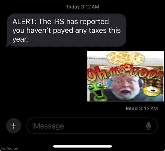 IRS report | image tagged in irs report | made w/ Imgflip meme maker