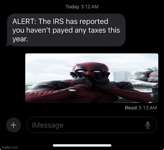 IRS report | image tagged in irs report | made w/ Imgflip meme maker