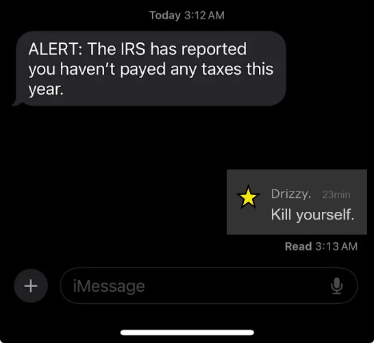 IRS report | image tagged in irs report | made w/ Imgflip meme maker