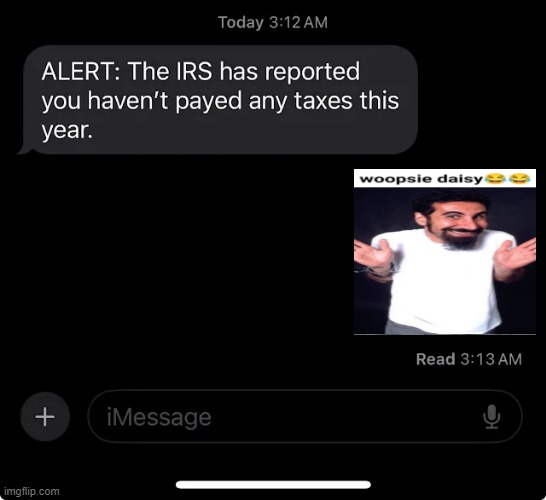 IRS report | image tagged in irs report | made w/ Imgflip meme maker