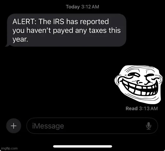 IRS report | image tagged in irs report | made w/ Imgflip meme maker