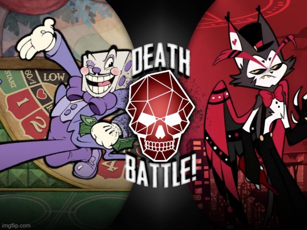 King Dice VS Husk (Cuphead VS Hazbin Hotel) | image tagged in death battle,king dice,hazbin hotel | made w/ Imgflip meme maker