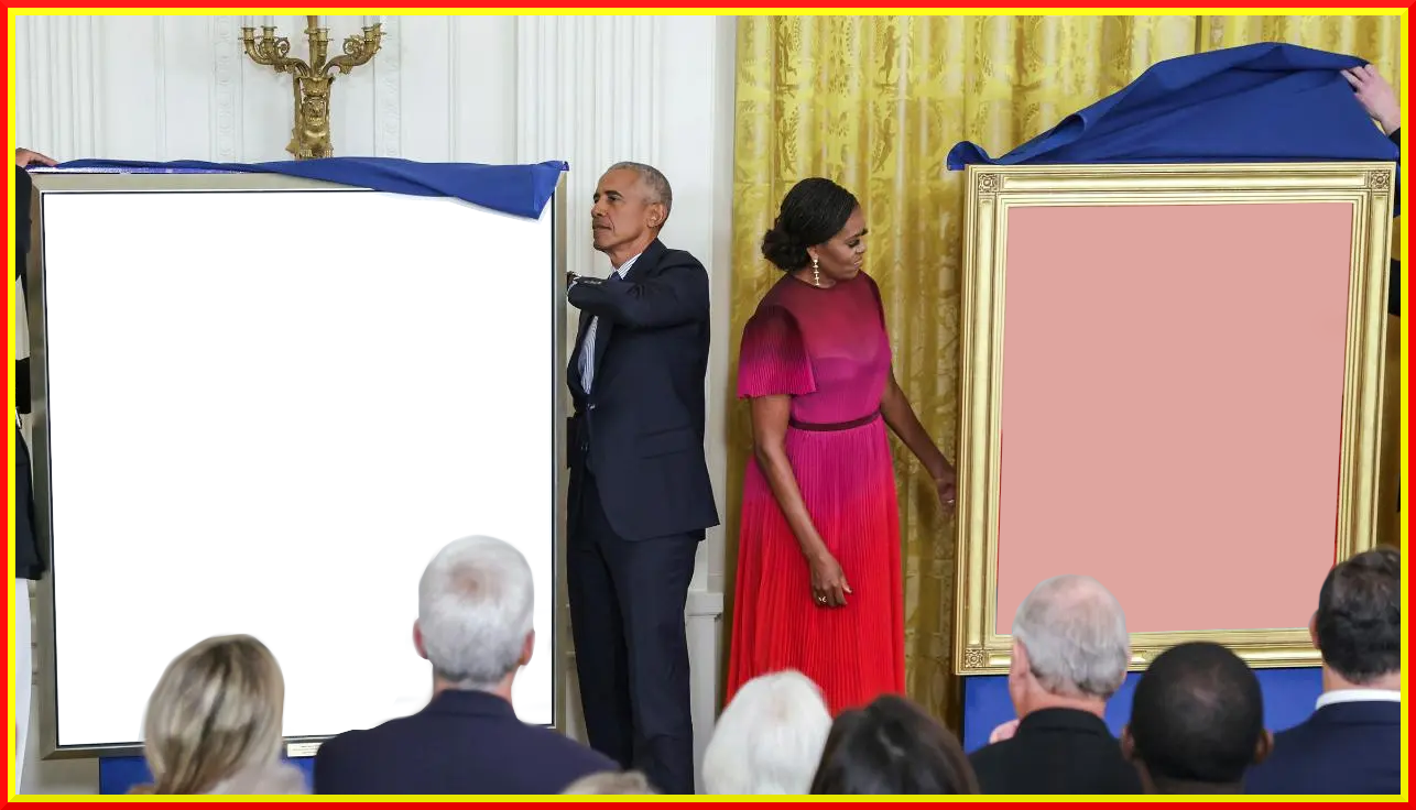 OBAMA PORTRAITS UNVEILED Blank Meme Template