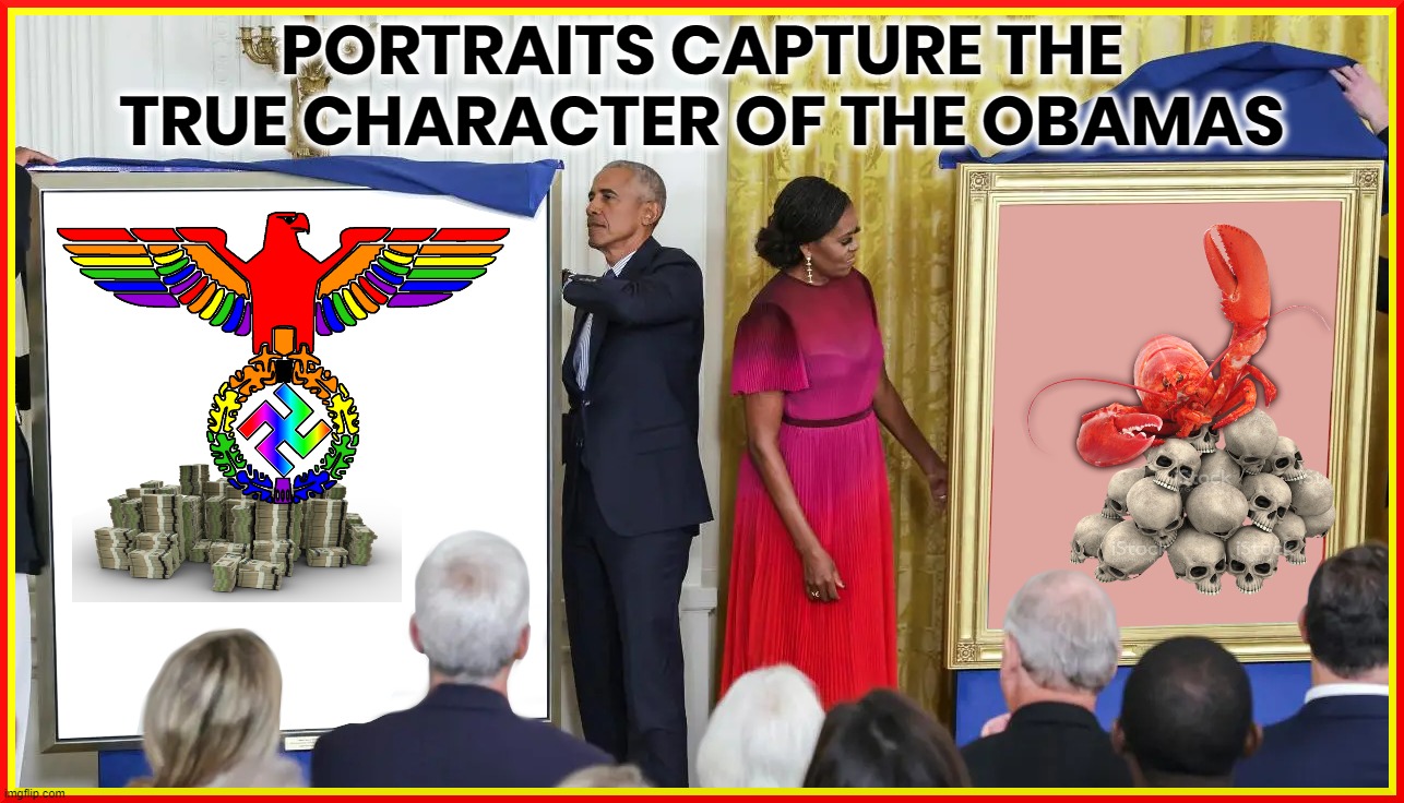 TRUE COLORS of the OBAMAS | PORTRAITS CAPTURE THE
TRUE CHARACTER OF THE OBAMAS | image tagged in obama,barack,michelle,portrait,true,colors | made w/ Imgflip meme maker