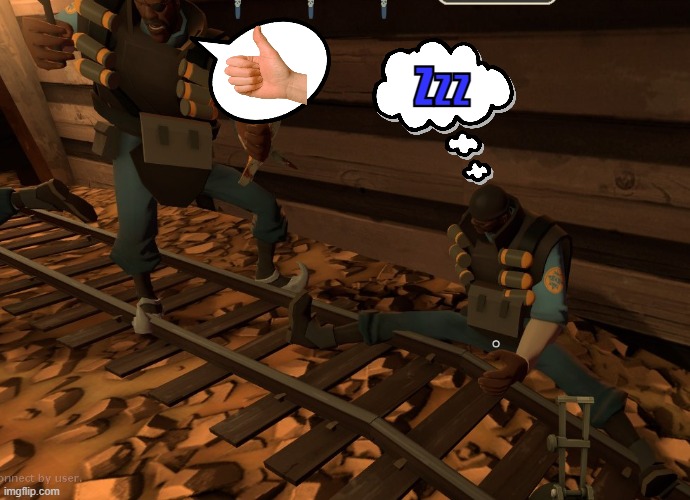 demo sleep 2 | Zzz | image tagged in team fortress 2,demoman,thumbs up,sleep | made w/ Imgflip meme maker