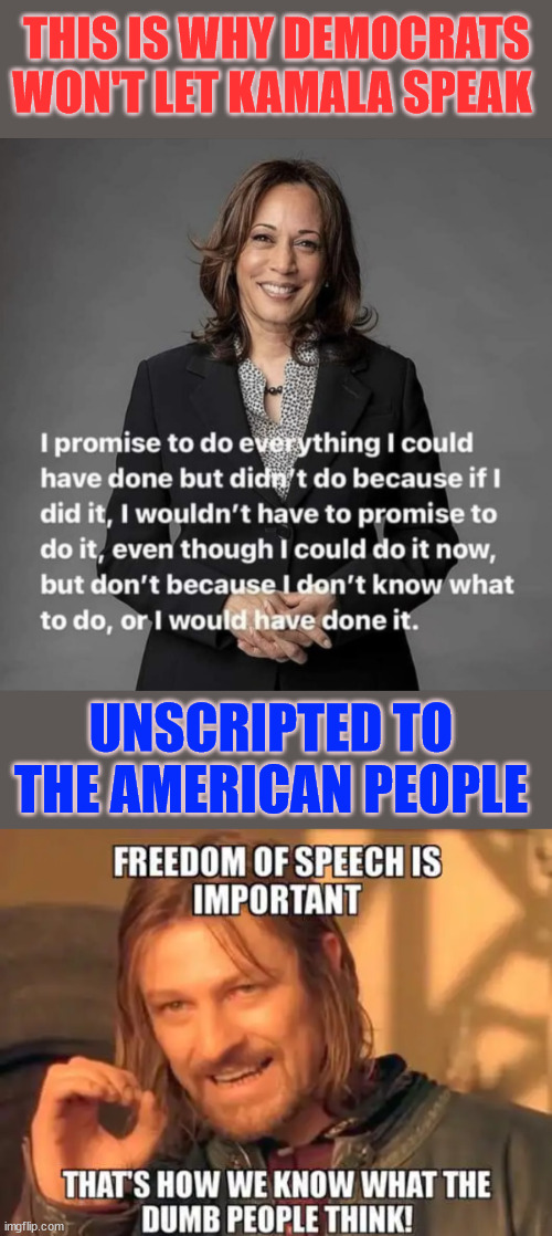 They are hiding Kamala from American public. She's only allowed to do is scripted events. | THIS IS WHY DEMOCRATS WON'T LET KAMALA SPEAK; UNSCRIPTED TO THE AMERICAN PEOPLE | image tagged in remember,dems were shocked to find out,biden dementia from them,wait til they find out about kamala | made w/ Imgflip meme maker