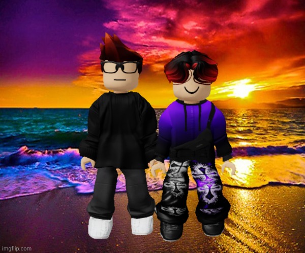 MC and William is on a beach from Darmstadtia | image tagged in mendelevia,mc,william,darmstadtia,beach | made w/ Imgflip meme maker