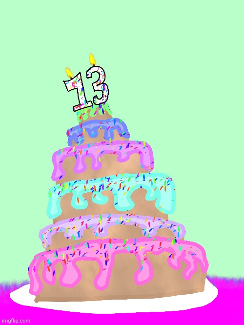 on today's episode of: I can't pick out color pallets, my attempt at a birthday cake | made w/ Imgflip meme maker