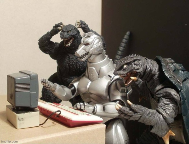 Godzilla-Kiryu-Gamera-PC | image tagged in godzilla-kiryu-gamera-pc | made w/ Imgflip meme maker